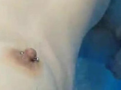 SO HOT! licking her pussy in the swimming pool, and playing with her nips!!!