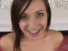 Mary Jane Johnson swallows.