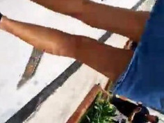 Nice Slim Tanned Toned Legs~ (Part 3/3) Here you go~ Enjoy the upskirt while you can~ #sggirls