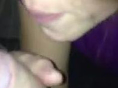 Chick can braid her hair and suck cock at the same time.