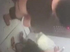 pervert in elevator.