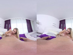 pregnant babe in virtual reality POV sex