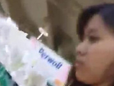 Saw this pretty malay girl while shopping in supermarket,thanks to her focus on buying things so let me have a chance to take her upskirt