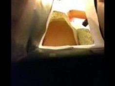 this mom is bring her 2 rens watching a fashion show maybe in the mall..and i notice she wearing a short dress and concentrate watching the show with her 2 s..i go behind her, actually is very dangerous work i doing this..but i dun care at all..