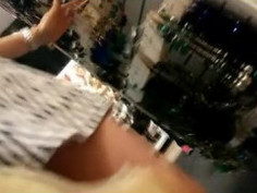 Long time ago video. Saw this Lxvxsx sales girl in KLCC, that day she was really slutty, wearing a short skirt, eventhough I can actually just snap down her panty without bend down my body. Congratulation! It is a stripes panty!