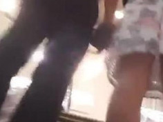 Why is the mall so empty? That’s definitely strange.. only me and these 2 on the escalator.. I was feeling a little nervous.. but took the courage to put my phone as close as possible to see that nice pink panties