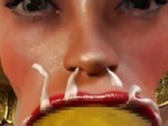 3D hentaiがパート2をイマラチオ