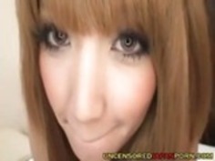 無修正日本のアイドル猫のクローズアップとフェラチオ