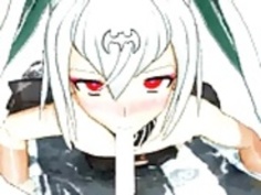 アイスクリームを吸引変態3Dかわいい十代の少女