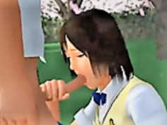 アニメ桜の咲く公園で女子高生カップルが大胆セックス…