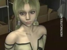 Sexy 3D anime babe tease a dude
