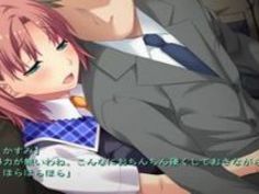 エロアニメ 女子校生 スマホ 電車 ビッチ