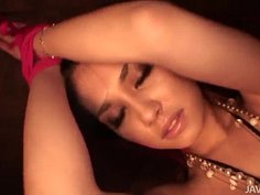 Cum splattered Maria Ozawa licks and sucks cum off her titties