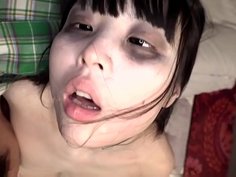 JAV bizarre CMNF fingering with shaved ghost Subtitled