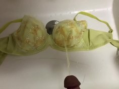 妻のブラジャーに小便