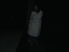 夜中に人が居ないのをいいことに野外ファックで生中出しする巨乳淫乱娘