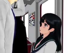 電車逆セックス潮１