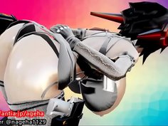 爆乳猫耳娘の乳揺れ＆尻鑑賞