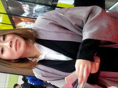 大阪モータショー　山代温泉ブースにて　綺麗なスタッフ　社員さんだそうです