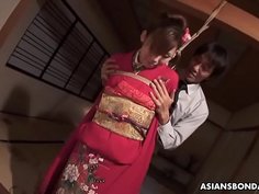 Nasty mature housewife, Azusa Uemura got fucked hard and creampied