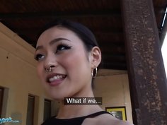 Public Agent Japanese beauty Rae Lil Black fucks for cash